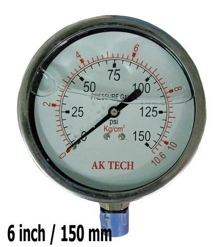 6 Inch 150 Mm Stainless Steel Pressure Gauge At Rs 445 In New Delhi