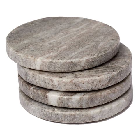 AllModern Marble Round 4 Piece Coaster Set Reviews Wayfair Canada