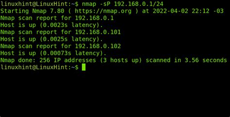 Nmap Ping Sweep