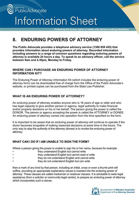 Enduring Powers Of Attorney