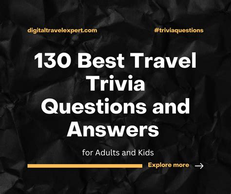 Best Travel Trivia Questions And Answers