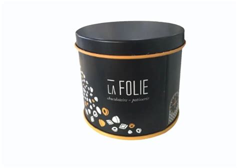 Cylindrical Hot Chocolate Powder Tin Container For Food Products
