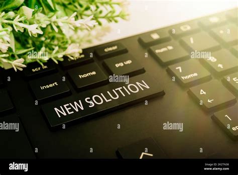 Handwriting Text New Solution Business Concept Modern Innovation