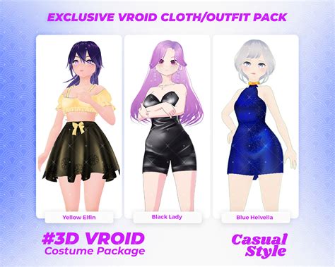 Vroid Clothing Pack Clothes Avatar Fashion Virtual World Outfits