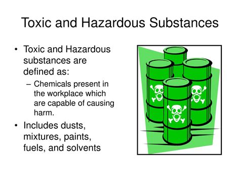 Ppt Toxic And Hazardous Substances Powerpoint Presentation Free Download Id 4558862