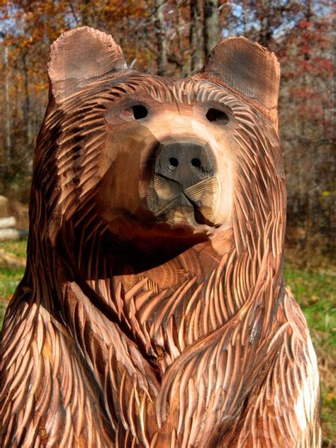 18 22 Inch Bear Cub Chainsaw Wood Carving Rusty