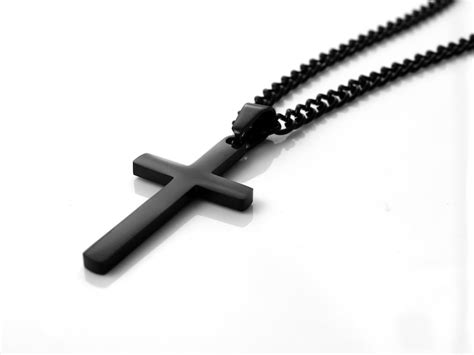 Customized Cross Necklace Engraved Cross Necklace Men's - Etsy