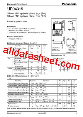 Up Datasheet Pdf Panasonic Semiconductor