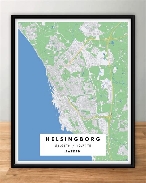 HELSINGBORG City Digital Map Poster – Geographical | Maps & More