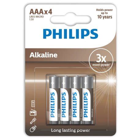 Philips Alkaline Battery Aaa Lr Pack Batterijen