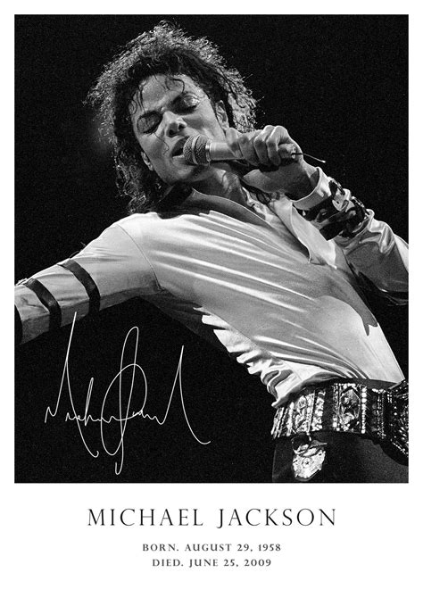 Michael Jackson Poster Wall Art Tribute Memorabilia Etsy Uk