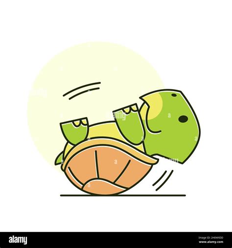 Funny Tortoise Turtle Upside Down Exotic Reptile Cartoon Stock Vector ...