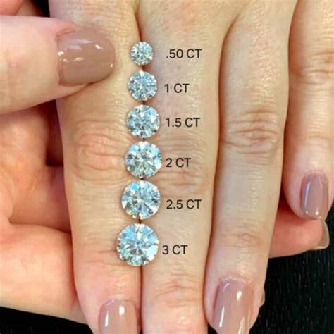 Diamond Earrings Carat Size Diamond Stud Earring Sizes