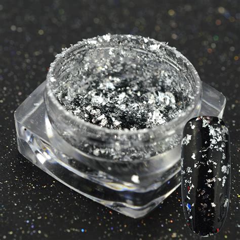 Aliexpress Buy 1pc Silver Nail Sequins Shining Irregular Aluminum