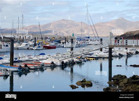 Puerto Del Carmen Old Harbour Stock Photo Alamy