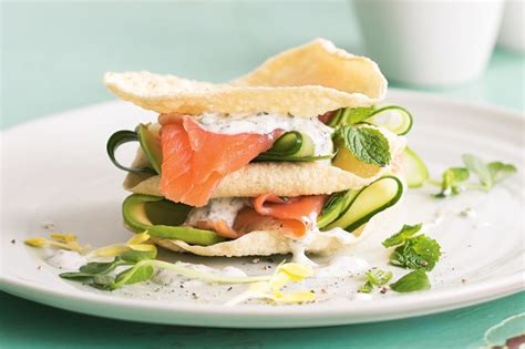 Smoked Salmon Pappadum Stack Recipe Au