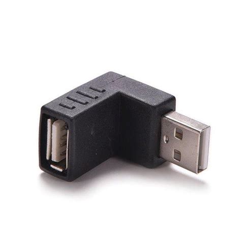 Переходник штекер USB A- гнездо USB A, угловой: продажа, цена в Кривом ...