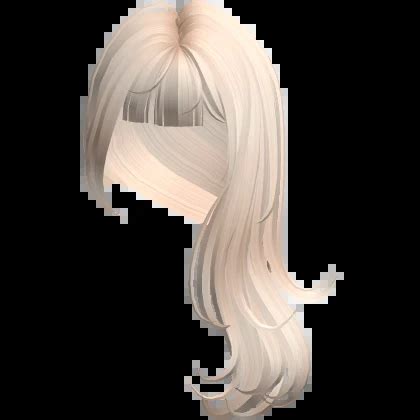 Curled Swirly Pretty Side Part Light Blonde Roblox