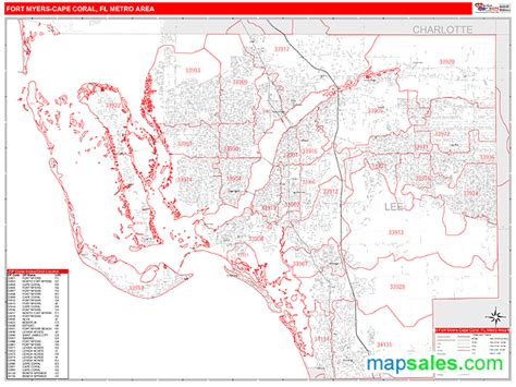 Fort Myers Fl Zip Code Map - Maping Resources