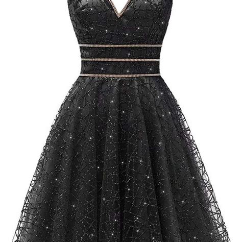 Black Glitter Tulle Dress - Gem