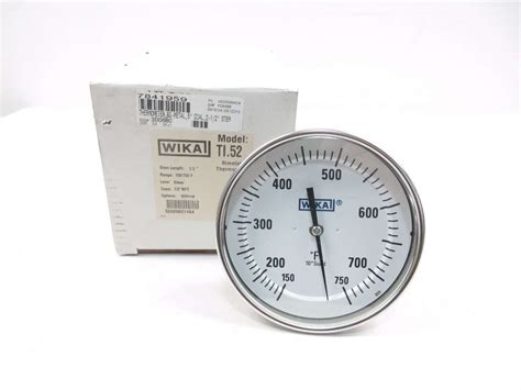 NEW WIKA TI 52 THERMOMETER 2 1 2 IN STEM 150 750F 5 IN 1 2 IN NPT