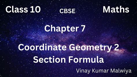 Class Math Coordinate Geometry Section Formula Internal