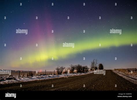 Calgary Alberta Canada 1st March 2015 Aurora Borealis Usually