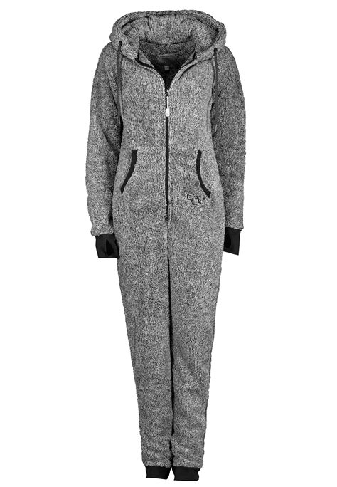 Jumpsuit Teddy Fleece Overall Ganzkörperanzug Ohren Damen Eight2Nine