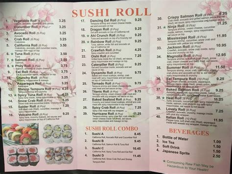 Menu At Oishi Japanese Express Restaurant Carthage