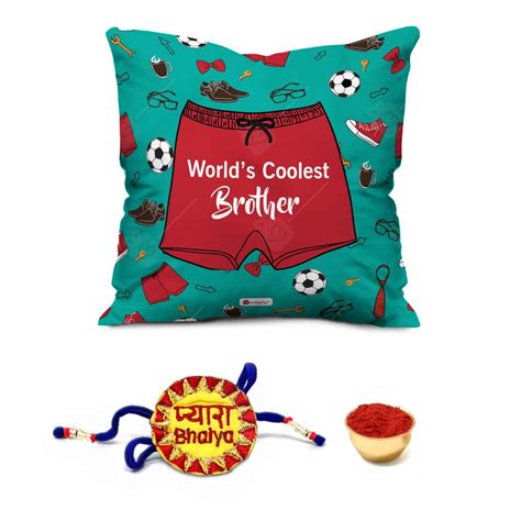 Indigifts Raksha Bandhan Rakhi Gift Hamper Pyara Bhaiya Embroidery