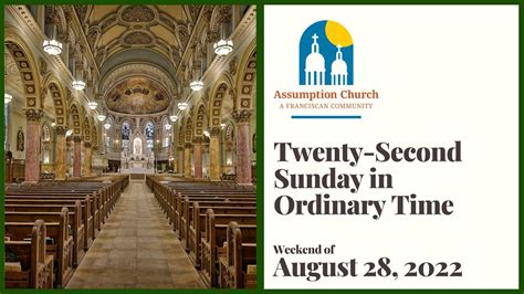 Twenty Second Sunday In Ordinary Time YouTube