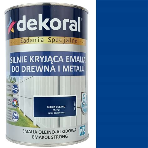 EMAKOL DO DREWNA I METALU GŁĘBIA OCEANU POŁY 0 9L SILNIE KRYJĄCA