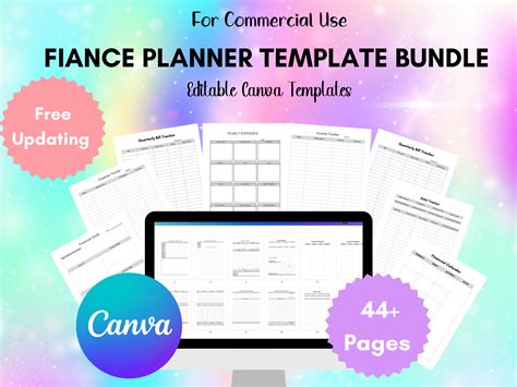 Financial Budget Planner Canva Templates Gráfico por Laxuri Art