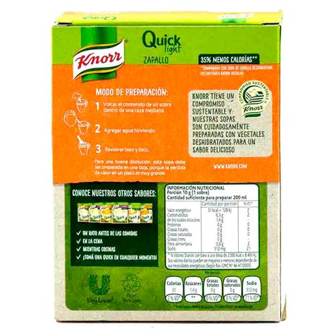 Sopa Quick Light Knorr Zapallo 5 U