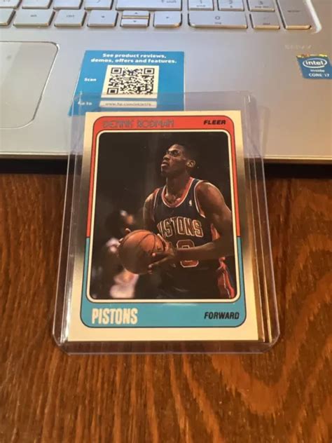 1988 89 FLEER BASKETBALL Dennis Rodman 43 ROOKIE RC PISTONS BULLS