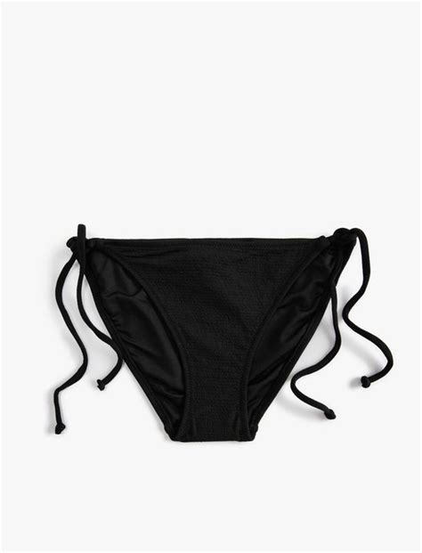 Koton Basic Bikini Bottom Textured Side Binding Detailed Bol