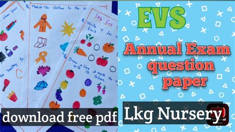 Class Evs Entrance Exam Question Paper Ukg To Class Gk Off