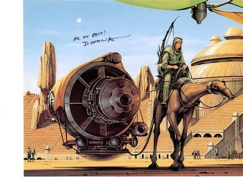 Doug Chiang Signed 8x10 Concept Art Color Photo Star Wars Concept Art