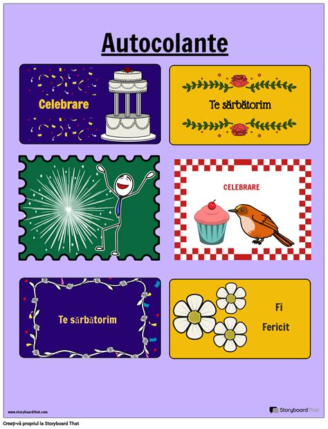 Autocolante de Sărbătoare Storyboard par ro examples