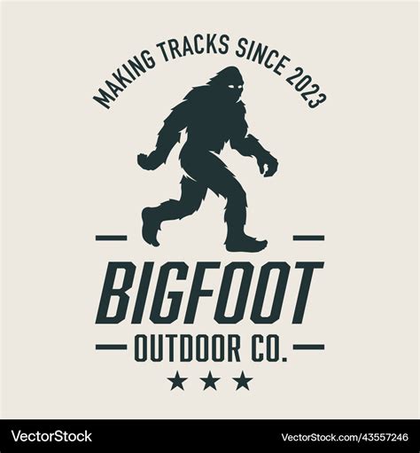 Walking bigfoot logo icon Royalty Free Vector Image