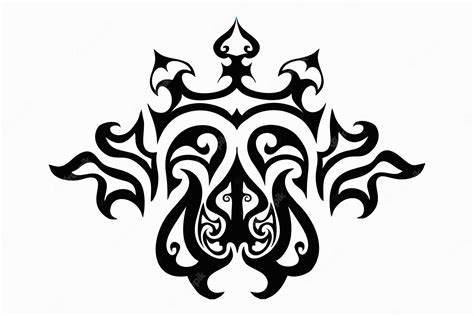 Premium Vector | A tribal tattoo with a dragon on the back