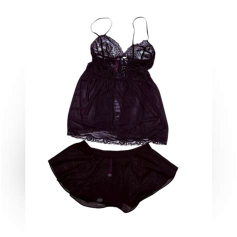 Adore Me Intimates Sleepwear Adore Me Black Lace Lingerie Set Small Poshmark