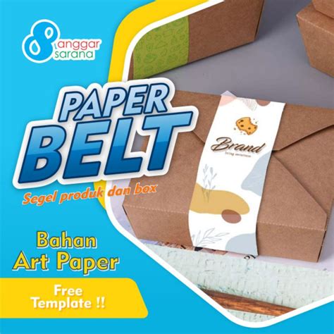 Jual Paper Belt Packaging Sleeve Custom Untuk Label Kemasan Box Kotak