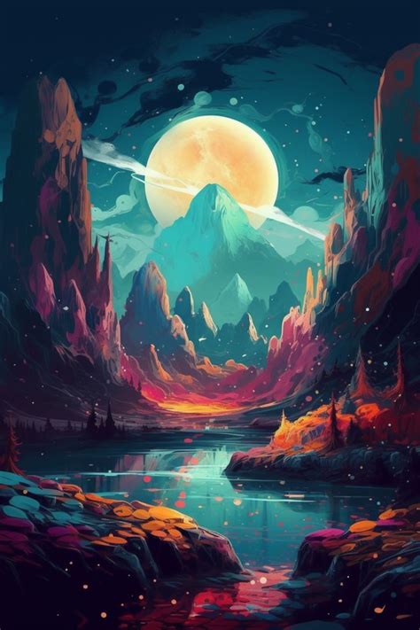 Awe-Inspiring Art Print of Surreal Landscape