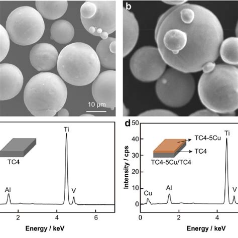 A Surface Morphology And B F EDS Elemental Mappings Of TC4 5Cu TC4