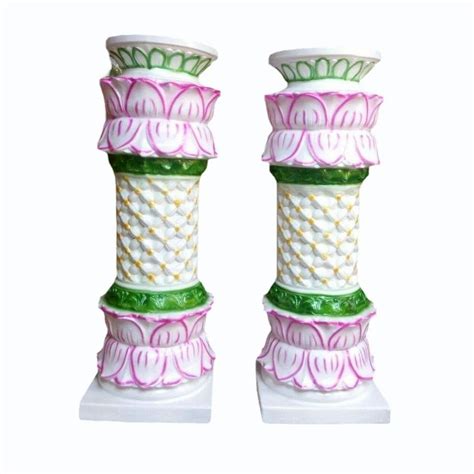 Round White Base Feet Frp Wedding Pillar Set At Rs In Meerut