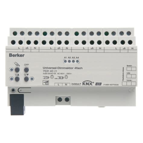 KNX UNIVERSAL DIMMAKTOR 4FACH REG 75314021 Berker