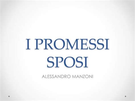 I Promessi Sposi PPT