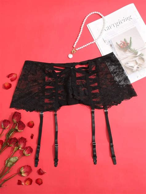 Plus Floral Lace Garter Shein Usa