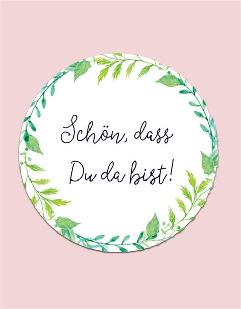 Sticker Sch N Dass Du Da Bist Hochzeit Sticker Hochzeit Gastgeschenk